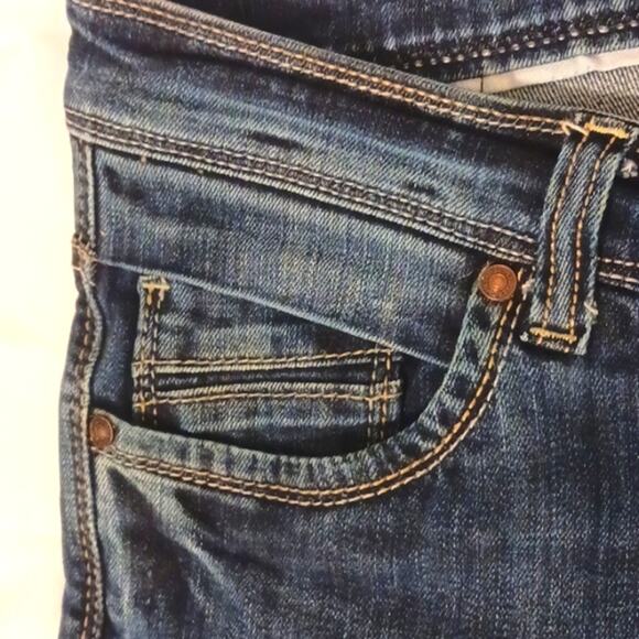 Status Quo Jeans Mens 36W x 43L SLIM FIT Dark Blue Washed Denim Legend for 98 - Picture 12 of 14